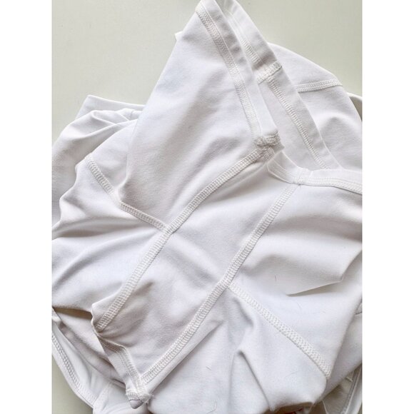 VARLEY Carina White Stretch Technical Weave Pleated Tennis Dress, Size L - Picture 14 of 16